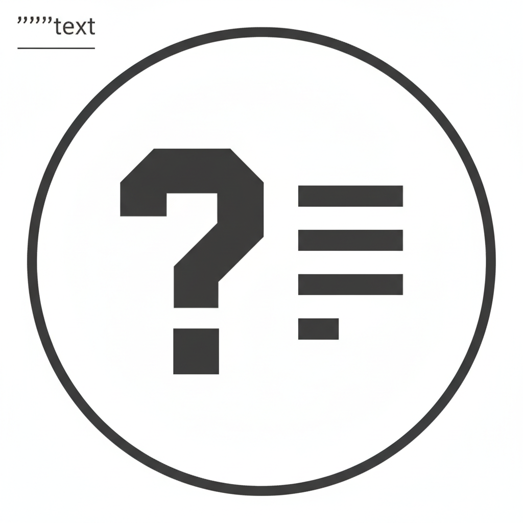 A icon which can idencifed as FAQ, the tone is minilist and mardown feeling with 